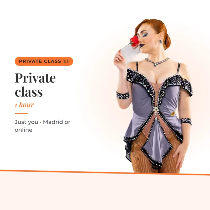 Private class — 1 hour — Just you · Madrid or online. Irene Palomares salsa academy.